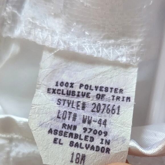 Vtg Dress Baby Girls Sz 18m White Lace Flower Girl Easter 90s - Picture 5 of 5